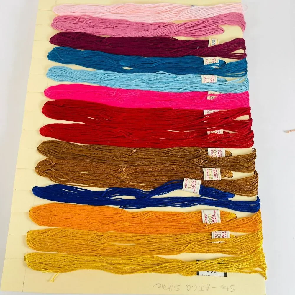 LOT 140 Vintage Embroidery Floss Skeins Assorted Colors DMC & More Craft Thread